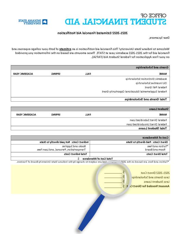 Financial aid information document including details about funding options, payment plans, and contact information for further assistance